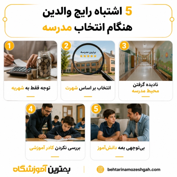 5 اشتباه رایج والدین هنگام انتخاب مدرسه