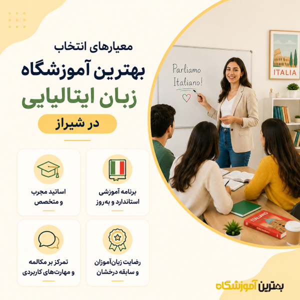 معیارهای انتخاب بهترین آموزشگاه زبان ایتالیایی در شیراز