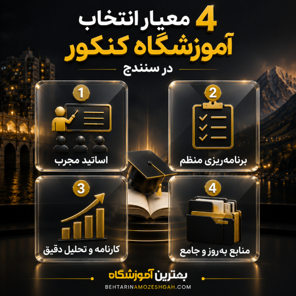معیار مهم برای انتخاب بهترین آموزشگاه کنکور در سنندج