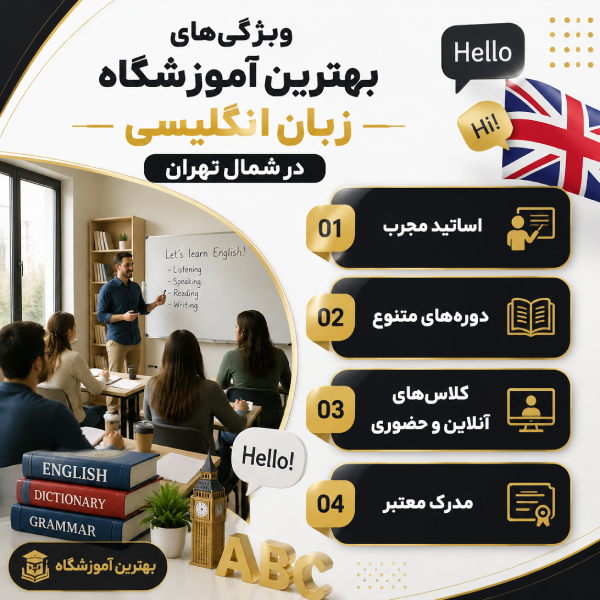 معیارهای انتخاب بهترین آموزشگاه زبان انگلیسی در شمال تهران
