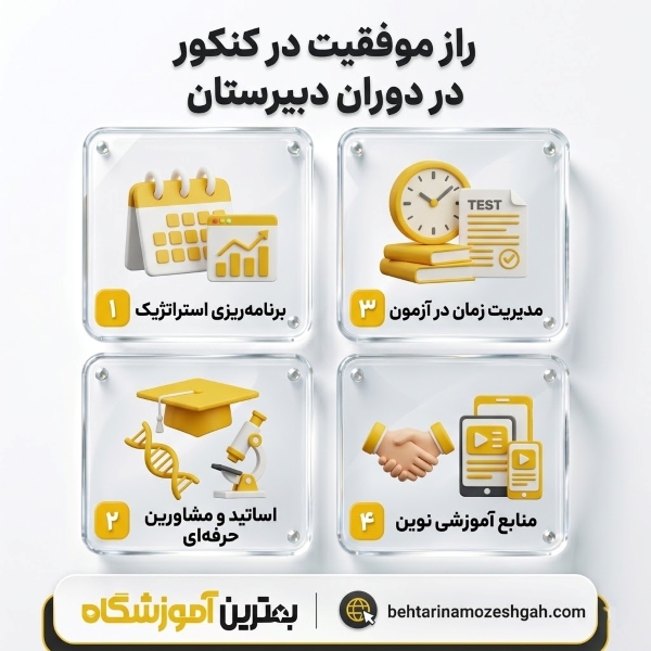 راز موفقیت در کنکور در دوران دبیرستان