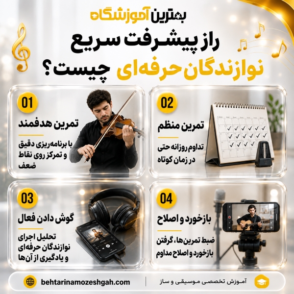 راز پیشرفت سریع نوازندگان حرفهای چیست؟