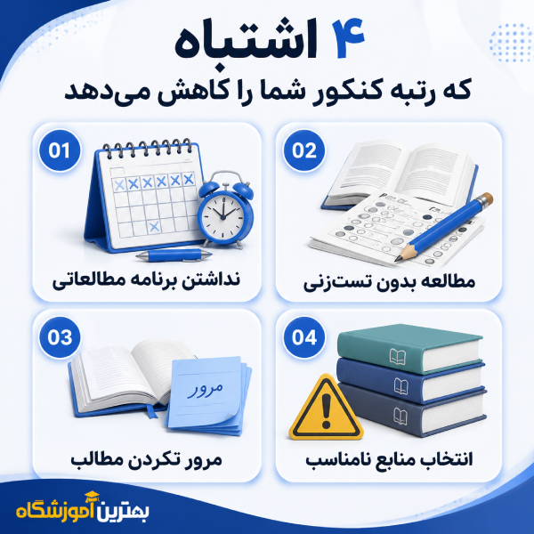 4 اشیاه رایج کنکوری ها که رتبه کنکور را کاهش میدهد